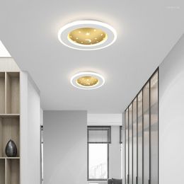 Wall Lamps Round Square Modern Dining Room Living LED Ceiling Lamp Bedroom Corridor Balcony Salon Hall Lighting Black Gray Gold