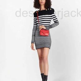 Urban Sexy Dresses Designer Brand sexy dress 2023 Women's new Spring Letter striped skirt Party dinner ladies classic fashion knitting birthday Mother's Day gift H38V