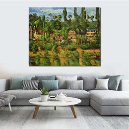 Decorative French Art The Chateau De Medan 1880 Paul Cezanne Painting Handmade Modern Canvas Artwork for Restaurant Hotel Decor