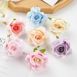 Dried Flowers 100PC Artificial Wholesale Scrapbook Wedding Garden Rose Home Party Decor Christmas Bridal Wrist Candy Box Brooch