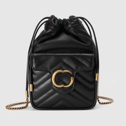 Mini Designer Bucket Bags Woman Luxury Cross Body Drawstring Mar Mont Crossbody Bag Gold Buckle Quilted Handbags Small Purse G Shoulder Bag