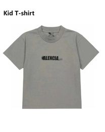 2023 New Paris children's special letters children's fashion casual short-sleeved T-shirt with label spot 100-150cm