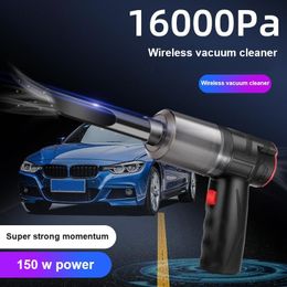 Vacuums Portable Wet and Dry Car Vacuum Cleaner for Home Appliance 120W Power 9000pa Suction Mini Wireless Cleaning Appliances 230616