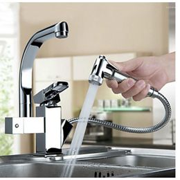 Kitchen Faucets Pull Out Shower Sprayer Deck Mount Sink Vessel Faucet Dual Spout For Mixer Taps