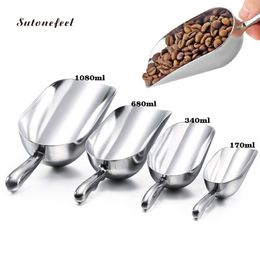 Coffee Scoops 1080ML Ice Scoop Aluminum Alloy Shovel For Grain Beans Bar Scraper Kitchen Storage Tool Spoon 230616