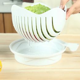 1pc Salad Cutter Chopping Bowl Fruit Vegetable Slicer Divider Quick Slicer Chunk Tool