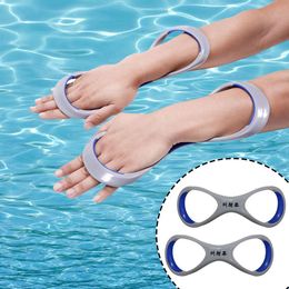 Beach Accessories Arm 8 Word Teaching High Elbow Swim Webbed Glove Swimming Equipment Forearm Fulcrum Fin Corrective Elbow Straightener 230616