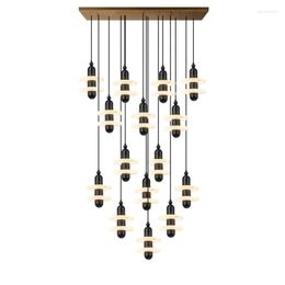 Chandeliers Modern Marble Lighting Dining Table LED Hanging Lampe Art Decor Chandelier Luxury Lamps For Villa Duplex