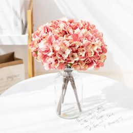 Dried Flowers Artificial Silk Hydrangea Bridal Bouquet Christmas Decorations for Home Garden Fake Plants Scrapbook Wedding Autumn