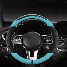 Steering Wheel Covers Drop!! Case Sweat-proof Breathable Universal Carbon Fibre Anti-skid Car Cover For Driver