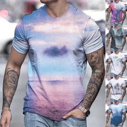 Men's Casual Shirts Men Shirt Stripped-Down Skilled Graphic Tee Handsome Short Sleeve Stays For T
