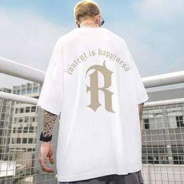 Men's T Shirts F GIRLS Letter R Print Shirt For Men Summer Hip Hop Male Short Sleeve TShirts Harajuku T-shirts Y2K Streetwear