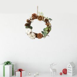 Decorative Flowers Hanging 8inch Mini Pinecones Dried Flower Garland Ornament For Front Door Outdoor Bedroom Headboard Wedding