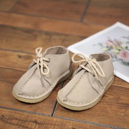 Sneakers Children's fashion leather shoes products for boys and girls in spring autumn Low top cowhide baby soft soled casua 230616