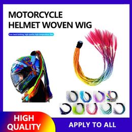 Motorcycle Helmets 24" Helmet Braids Pigtails Braid Ponytail Motorbike Riding For Women Men Children