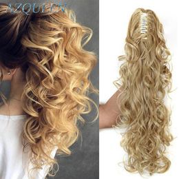 Hair pieces AZQUEEN Synthetic 20 Inch Fiber Claw Clip Wavy tail Extension Clip In For Women 230617