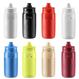 Water Bottles Cages Elite FLY Cycling Water Bottle 550ml Road Mountain Bike Kettle Ultra light 54g 230616