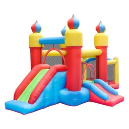 Inflatable Bouncer House Slide Combo Moonwalker Bouncing House Castle Jumping Jumper Moonwalk for Backyard Park Lawn Party Indoor Outdoor Sports Play Fun Gifts