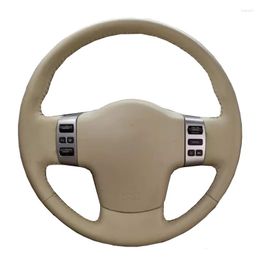 Steering Wheel Covers Hand Sewing Stitching Car Cover For Infiniti Qx56 2004-2010 Cow Leather Suede Braid On Steering-wheel