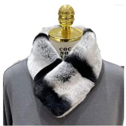 Scarves Real Fur Scarf Wraps For Women Genuine Rex Neckerchiefs Fall Winter Neck Warmer