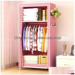 Hangers Racks Clothing Storage Cabinet Large Capacity Floor Hanger Wardrobe Minimalist Style Shees Clothes Hanging Rack Drop Deliv Dh7Zh