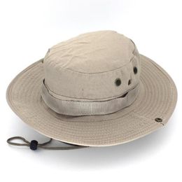 Bucket Hat Safari Boonie Men039s Panama Fishing Cotton Outdoor Unisex Women Summer Hunting Bob Sun Protection Army Hats Wide Br980278F