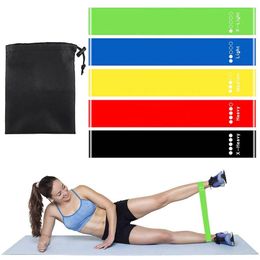 Resistance Bands 5Pcsset with 5 Different Levels Yoga Home Gym Exercise Fitness Equipment Pilates Training 230617