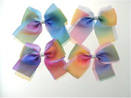 Girl Iridescent Gauze Hairclips Baby Bow Head Wears Girls Hair Barrettes Kids Bowknot Hair Accessories Hair Products