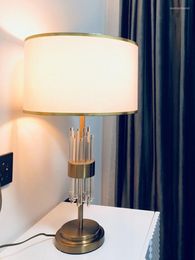 Table Lamps Modern Light Luxury Lamp European Crystal For Living Room Model Simple Bedroom Study Bedside Creative