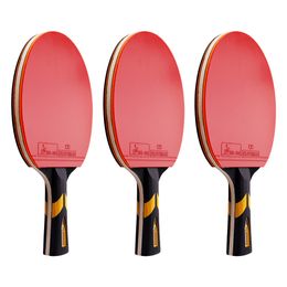 Table Tennis Raquets table racket wood plus carbon Fibre offensive long handle short horizontal grip pingpong racquet blade with rubber 230616