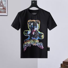 PLEIN BEAR T SHIRT Mens Designer Tshirts Brand Clothing Rhinestone PP Skulls Men T-SHIRT ROUND NECK SS SKULL Hip Hop Tshirt Top Tees 16471