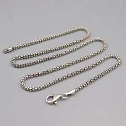 Chains Fine Pure S925 Sterling Silver Chain Men 2.5mm Popcorn Link Necklace 18-32inch