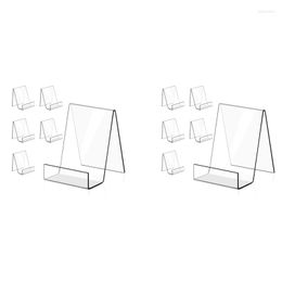 Hooks 12PACK Acrylic Book Stand Clear Display Easel Holder For Displaying Picture Books Music Sheets(Small)