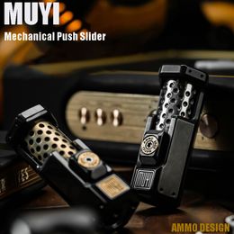 Spinning Top MUYI EDC Alloy Ratchet Snap Coin Fingertip Gyro Hardcore Decompression Toys 230616