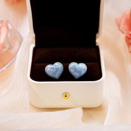 Stud Earrings Charming And Elegant With Cute Heart Shape S925 Silver Needle Sweetheart Girls Accessories