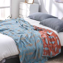 Blanket Pineapple Print Summer Cooling Blanket for Beds Sofa Travel 150*200 Double-sided R230617