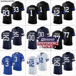 77 Chandon Herring Byu Cougars College Football Jerseys 2021 Independence Bowl Jaren Hall Zach Wilson Troy Warner Puka Nacua Baylor