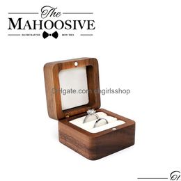 Jewellery Boxes Wood Ring Box Earring Luxury Gift Packaging Drop Delivery Display Dhfa7