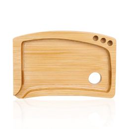Bamboo Wood Rolling Tray 130mm Handmade Wood Rolling Tray Workstation Tobacco Smoking Accessories