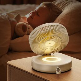 Electric Fans USB Rechargeable Home Office Desktop Air Remote Control Wall Hanging Gear Adjustable Portable Table Ventilator