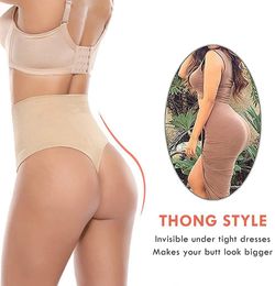 Tummy Control Thong Shapewear for Women Seamless Shaping Thong Panties Body Shaper Underwear 376