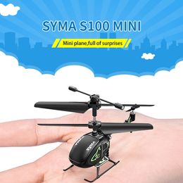 Aircraft Modle Brand SYMA S100 Original Mini RC Intelligent Fixed Height Helicopter Children's Toy Unmanned Aerial Vehicle Gift 230616