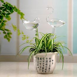 Watering Equipments Cute Glass Snail Bird Swan Plants Self Dripper Flower Water Feeder Tool