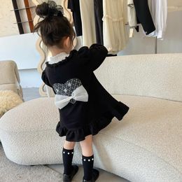 Girl Dresses Girls Dress Long Sleeve Children Little Princess Black Vestidos For 1-10Years Kids Birthday Party Autumn/Winter Clothes