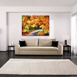 Contemporary Abstract Art The Path of Sun Beams Handmade Artwork on Canvas Rest Room Decor