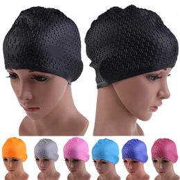 Swimming Caps Classic Long Hair Swimming Hat Drape Swimming Hat Flexible Swimming Hat Women Long Hair Bathing Cap Ear Protect 230616