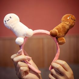 Stuffed Plush Animals One Size Cute Penis Toy Headband Sexy Soft Funny Simulation Lovely Christmas Gift For Girlfriend Lover 230617