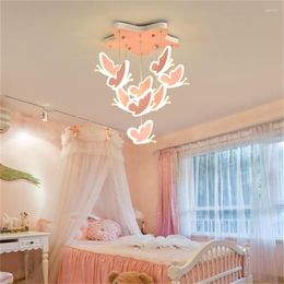 Pendant Lamps Nordic Simple Modern Butterfly Lights Children Bedroom Living Room Led Hanging Lamp Kids Cartoon Lighting Fixtures