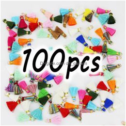 Keychains Lanyards 100 Pieces/Pack Samll Tassel Vintage Leather Fringe For Purl Rame Diy Jewelry Keychain Cellphone Straps Dhgarden Dhrbx