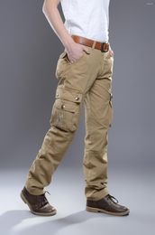 Men's Pants Men's Multi Pocket Casual Outdoor Sports Durable Straight Tube Loose Work Suit Military